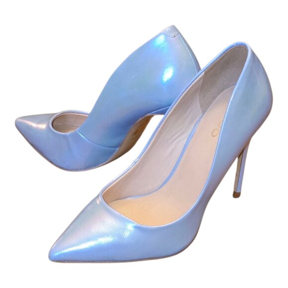 ALDO Stressy Powder Blue Iridescent Stiletto sz 6 - Picture 4 of 11